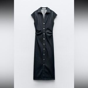 Zara Fitted Midi Shirtdress
